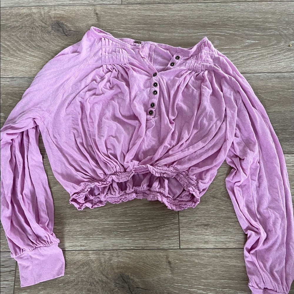 Free People long sleeve crop top medium